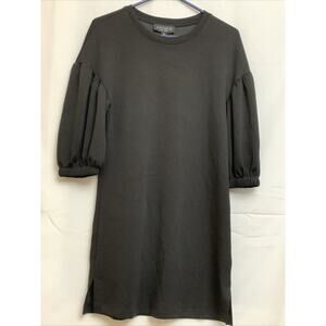 Anthem Puff Sleeve Balloon Shift Dress Womens XS Black Nwt